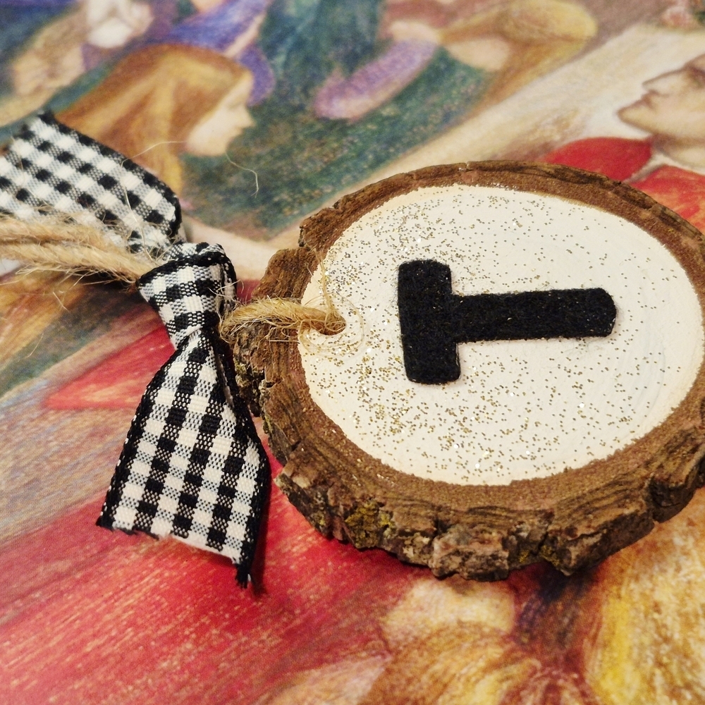 Rustic Wood Slice Party Decoration with Black Letter